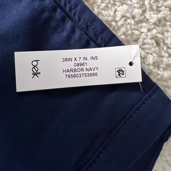 Men's Size 38 Saddlebred Flat Front Navy Blue Shorts NWT - Picture 6 of 6